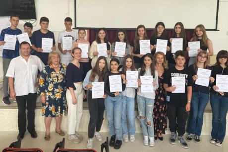 Performanțele elevilor din clasa a VII-a B, intensiv limba germană, iunie 2023: Diplomele DSD-A2